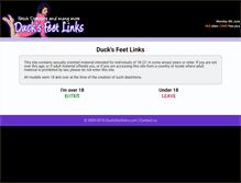 Tablet Screenshot of ducksfeetlinks.com
